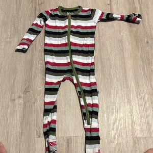 Kickee Pants Multicolor Striped Footie
